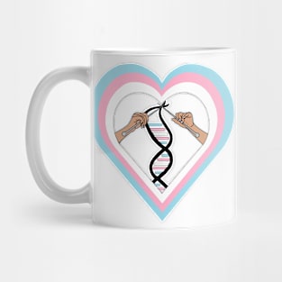 Knitting Together DNA - Trans Pride Mug